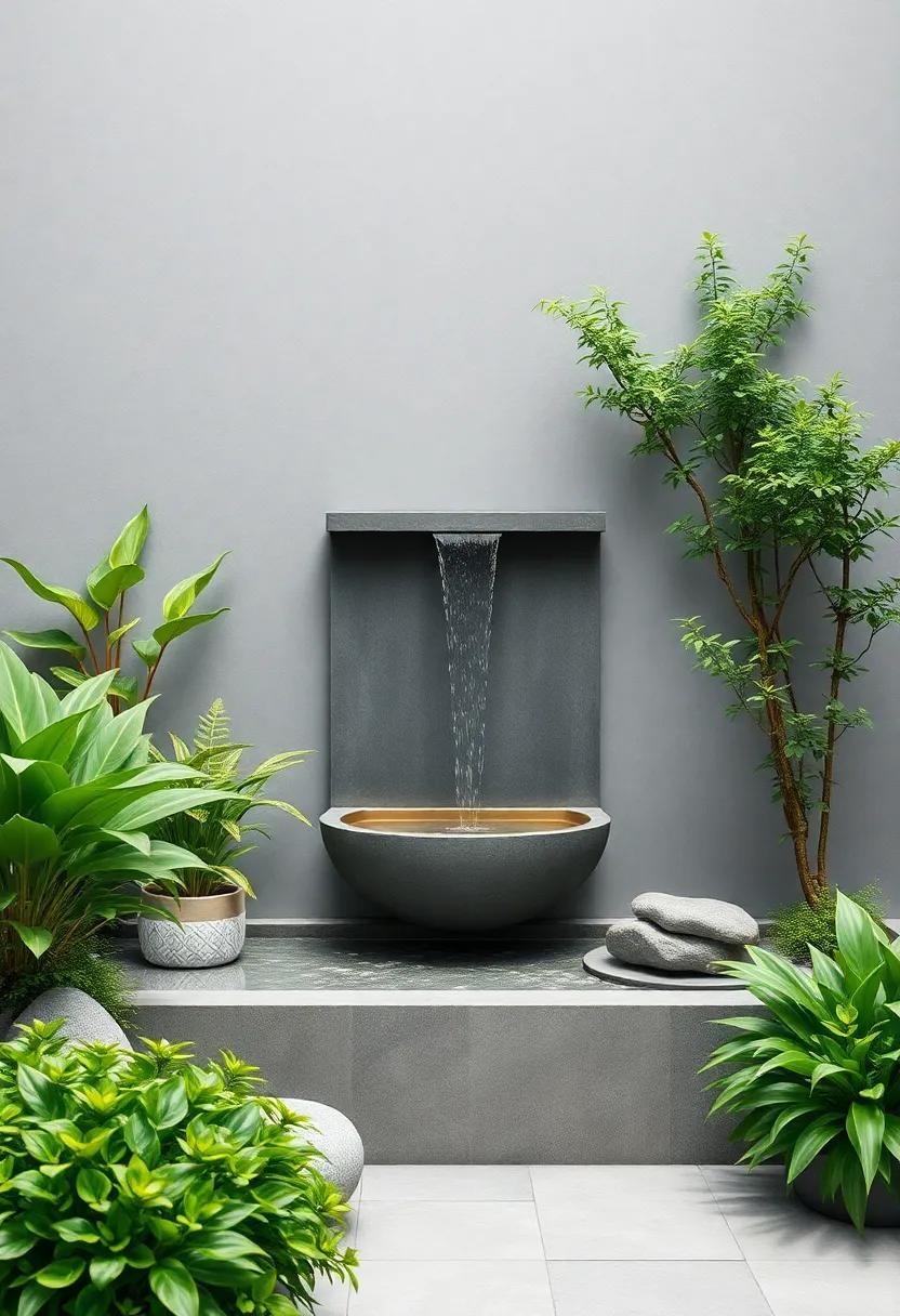 Designing a Modern Zen​ Garden Featuring an‌ Elegant Wall fountain