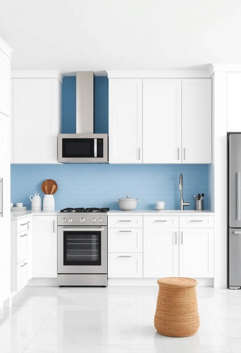 Finding ​Inspiration:⁤ Iconic Kitchens Featuring Blue Walls ⁢and White Cabinets