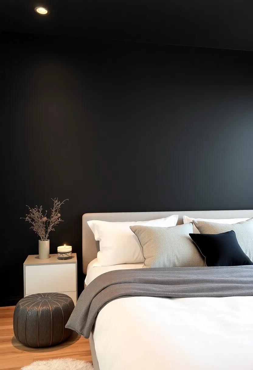 Transform Your Space: Inspiring Bedroom Wall Designs Featuring Bold Black Accents