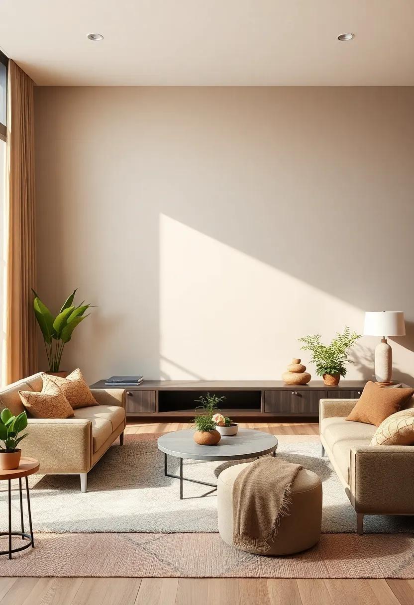 Embracing Earth Tones: Accentuating Modern Living Rooms with Nature’s Palette