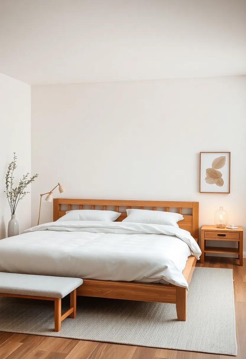 Embrace Serenity: Discover Japanese Bedroom Aesthetics with Natural Wooden Frames