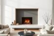 Embracing Serenity: Designing a Minimalist Living Room with a Cozy Fireplace