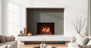 Embracing Serenity: Designing a Minimalist Living Room with a Cozy Fireplace
