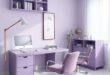 Transform Your Workspace: Embrace Elegance with Lavender and Platinum Home Office Design