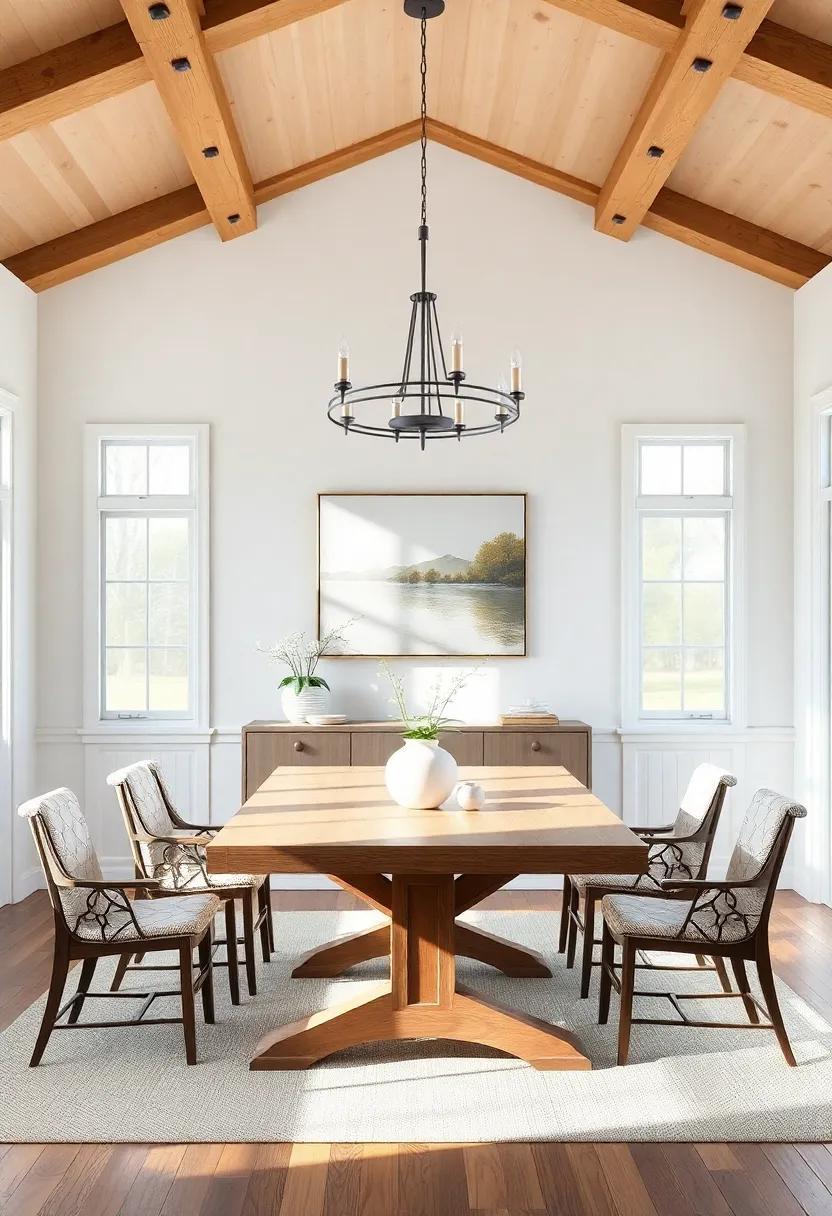 Inviting Farmhouse Dining Room Designs: Combining Rustic Charm and Modern Comfort