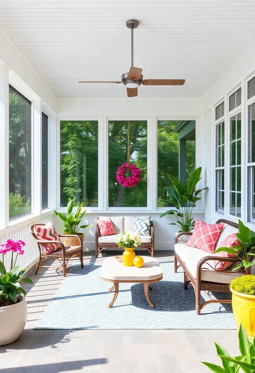 Vibrant Inspirations: Bright Summer Decor Ideas for Your Screened Porch Retreat