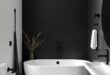 Embracing Contrast: The Allure of Dark Fixtures in Scandinavian Bathroom Design