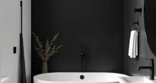 Embracing Contrast: The Allure of Dark Fixtures in Scandinavian Bathroom Design