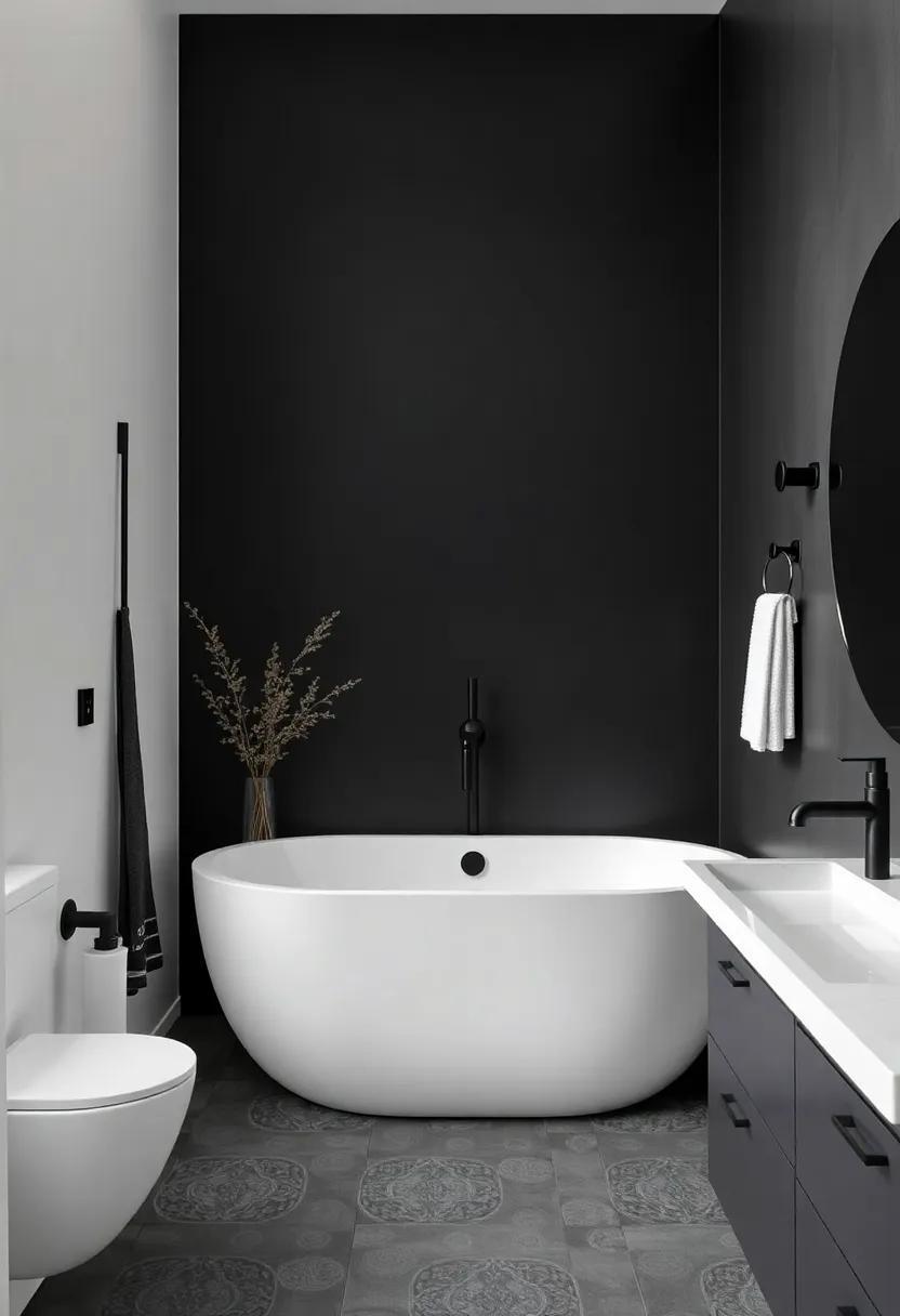 Embracing Contrast: The Allure of Dark Fixtures in Scandinavian Bathroom Design