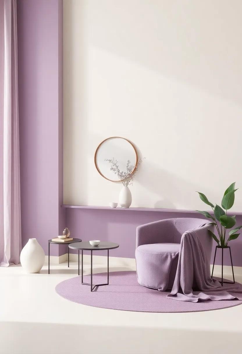 Elegant Harmony: Exploring Muted Violet and Ivory Color Pairings for Interiors