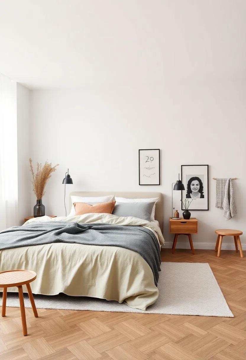Embracing Contrast: Designing an Eclectic Bedroom with Scandinavian Elegance