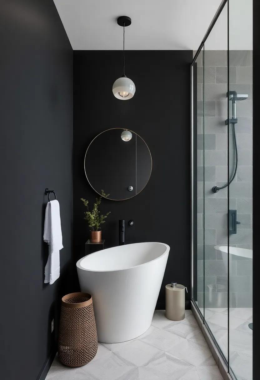 Transforming Small Bathrooms: Embracing Dark Walls for Style and Depth