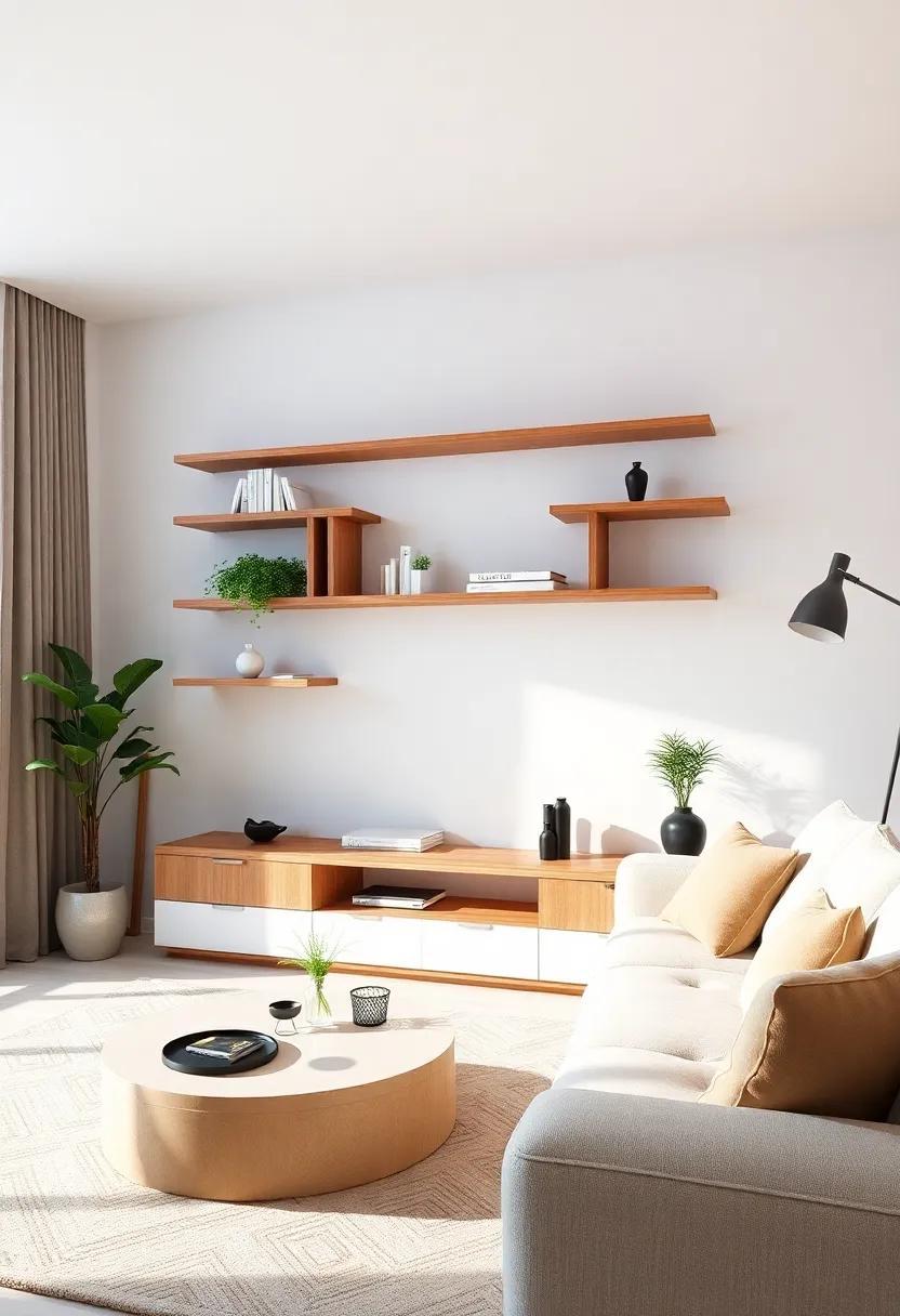 25 Stylish Ideas for Minimalist Wall Shelves in Your Small Living Room