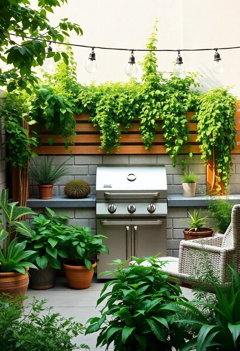 Lush Greenery: Integrating Plants and Herbs ⁢Around Your BBQ Station