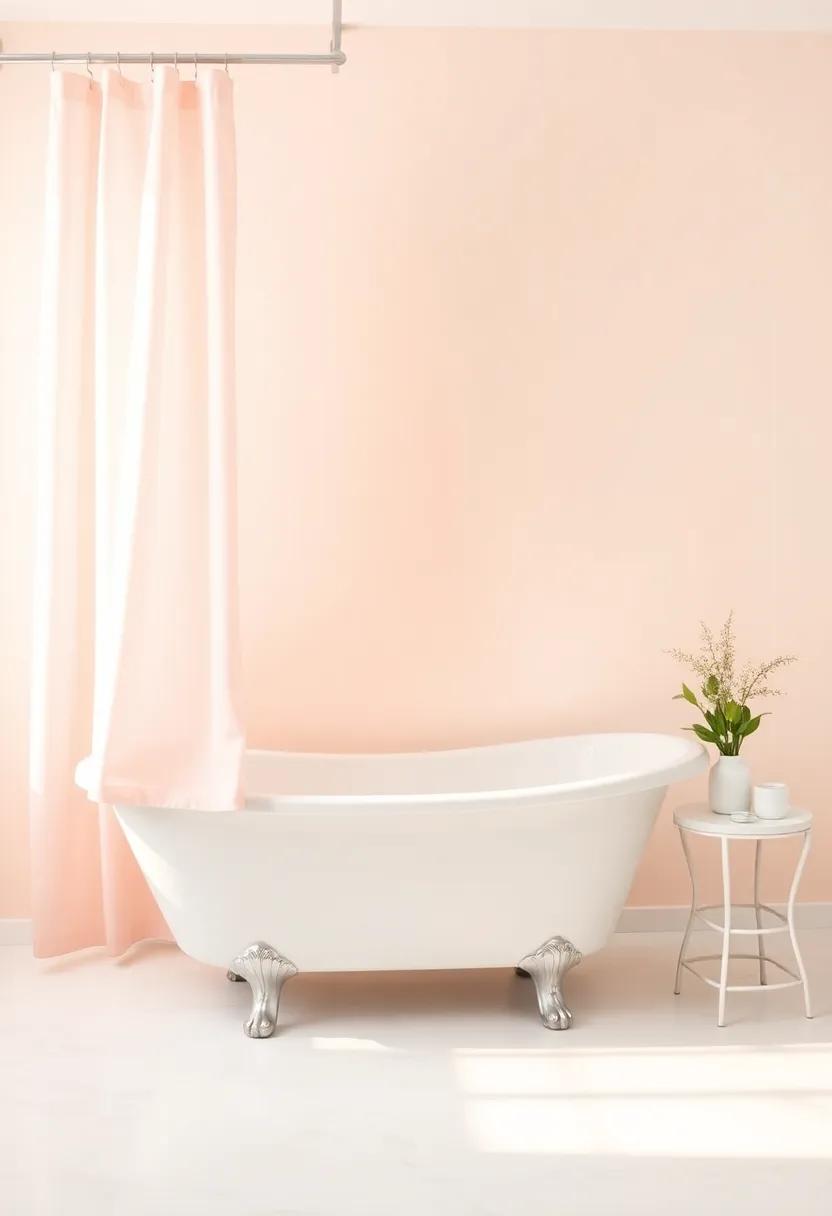 Soft Pastels:⁣ Create‍ a soothing ⁢atmosphere with pastel colors ‍on the shower curtain that harmonize with a classic bathtub⁢ for‍ a gentle and‍ sweet aesthetic