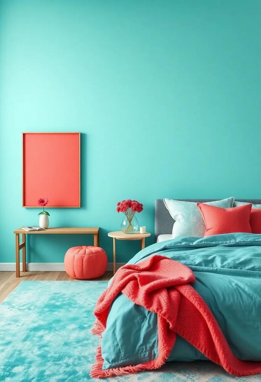 Infuse Energy Into ⁤Your Space With Turquoise and Vibrant Coral​ Accents