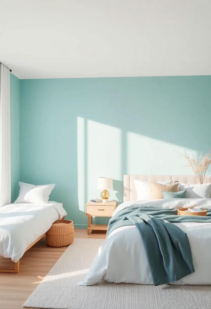 Transform Your Sanctuary With Serene Turquoise and Soft Neutrals ⁤for a⁢ Calming Retreat