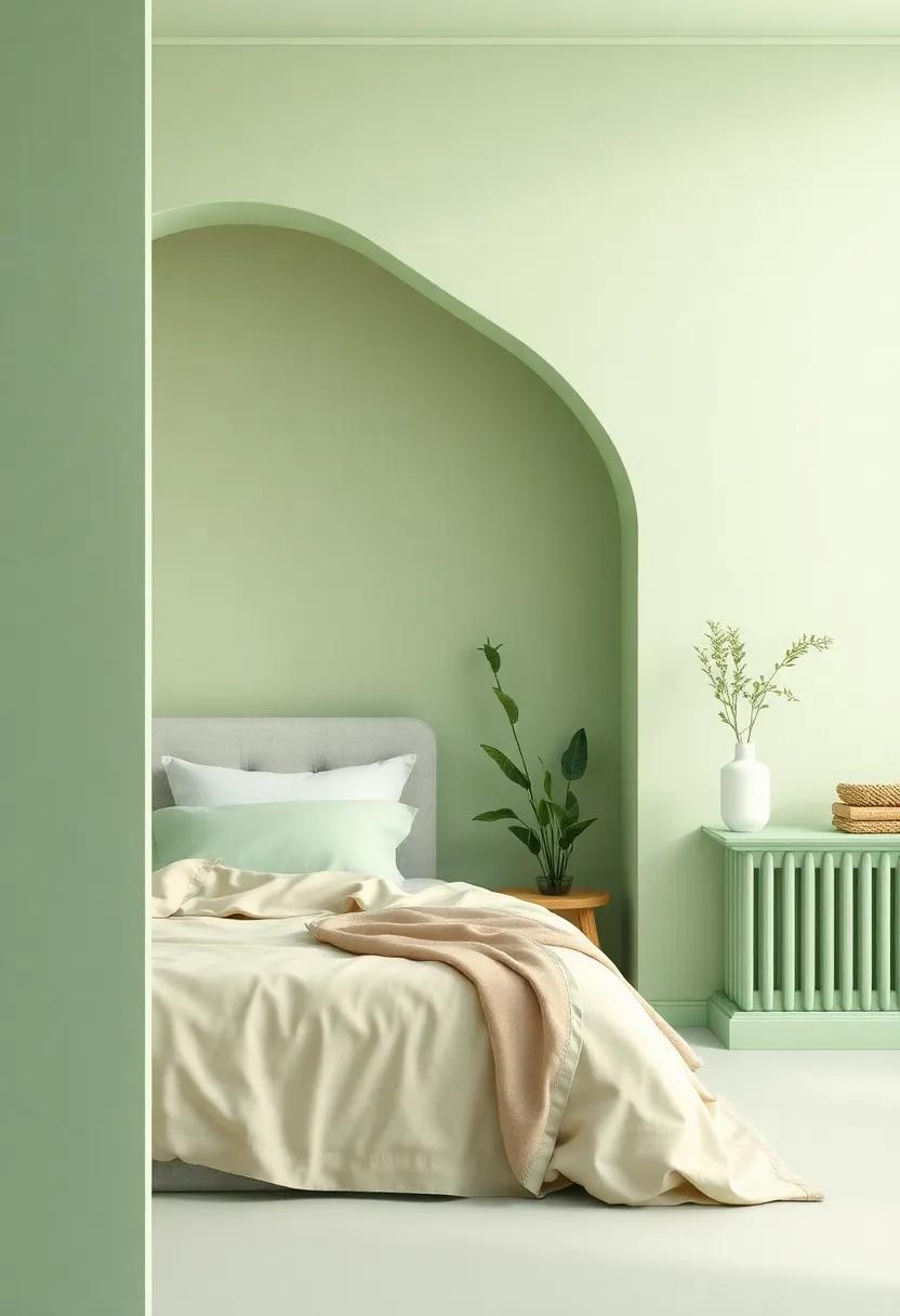 The‍ Gentle‍ Charm of Pastel​ Greens Evoking⁢ a Sense of Calm