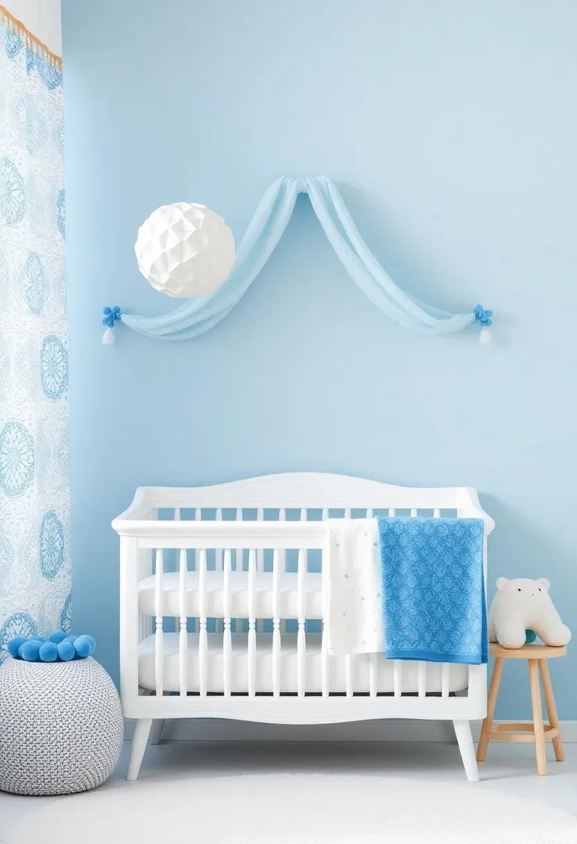 Whimsical Artwork: ⁣Enhancing⁣ the Nursery with Blue and White Creations