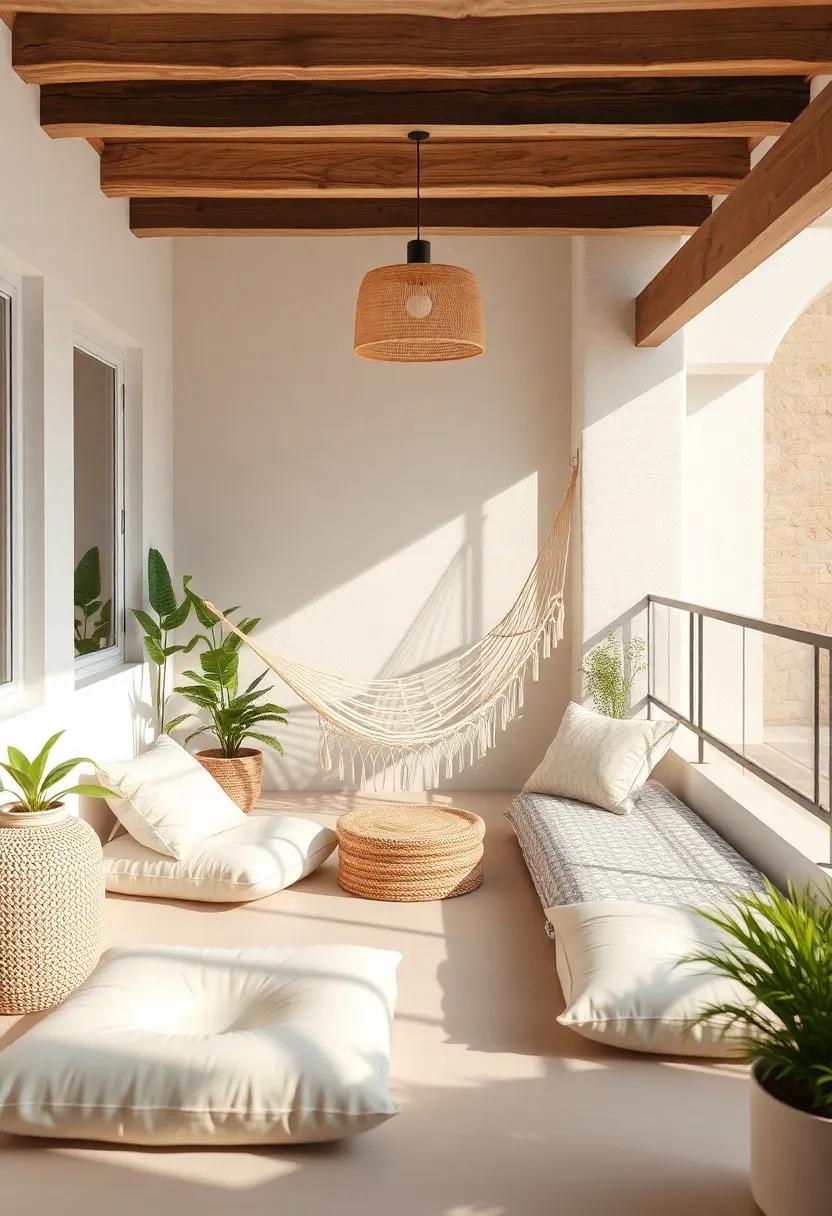 Crafting Relaxation Zones with Hammocks and Floor Cushions
