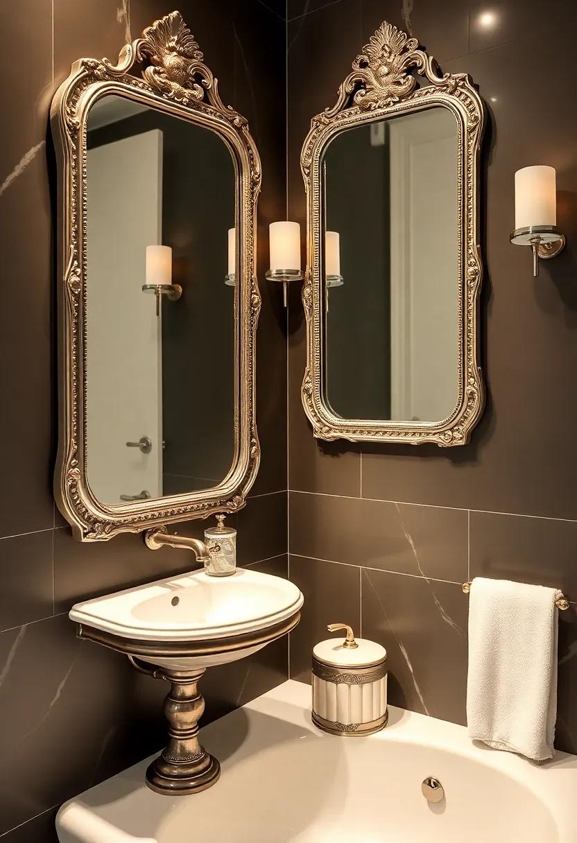 Antique Wall Mirrors: Reflective pieces that not only brighten the space but also serve as artistic focal points