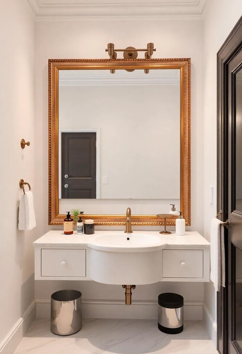 Artfully Framed Vanity Mirrors: Elevate your grooming space with mirrors that reflect your style and personality