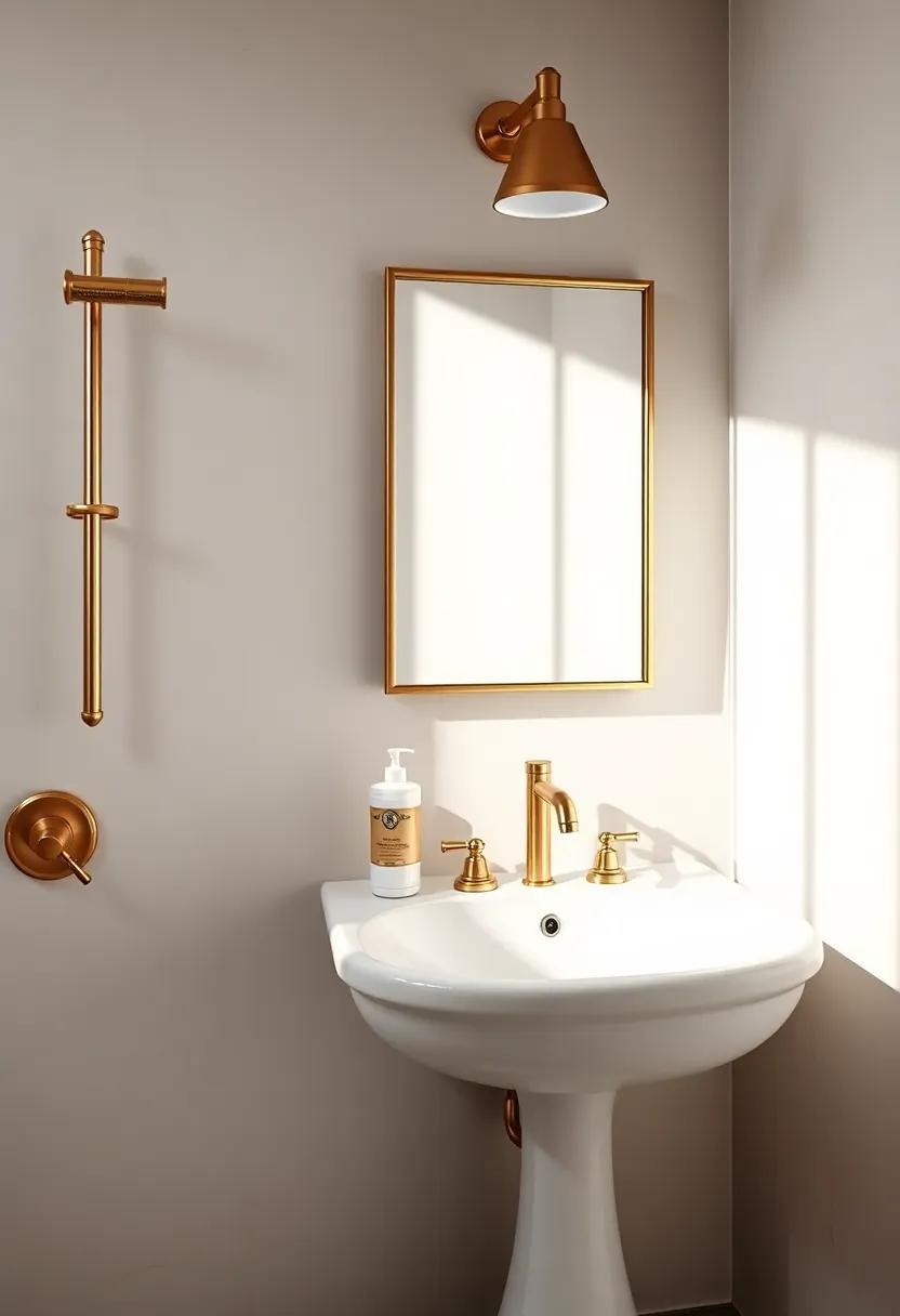 Brass or Chrome Fixtures: Timeless hardware that elevates your sink and shower areas with a sense of sophistication