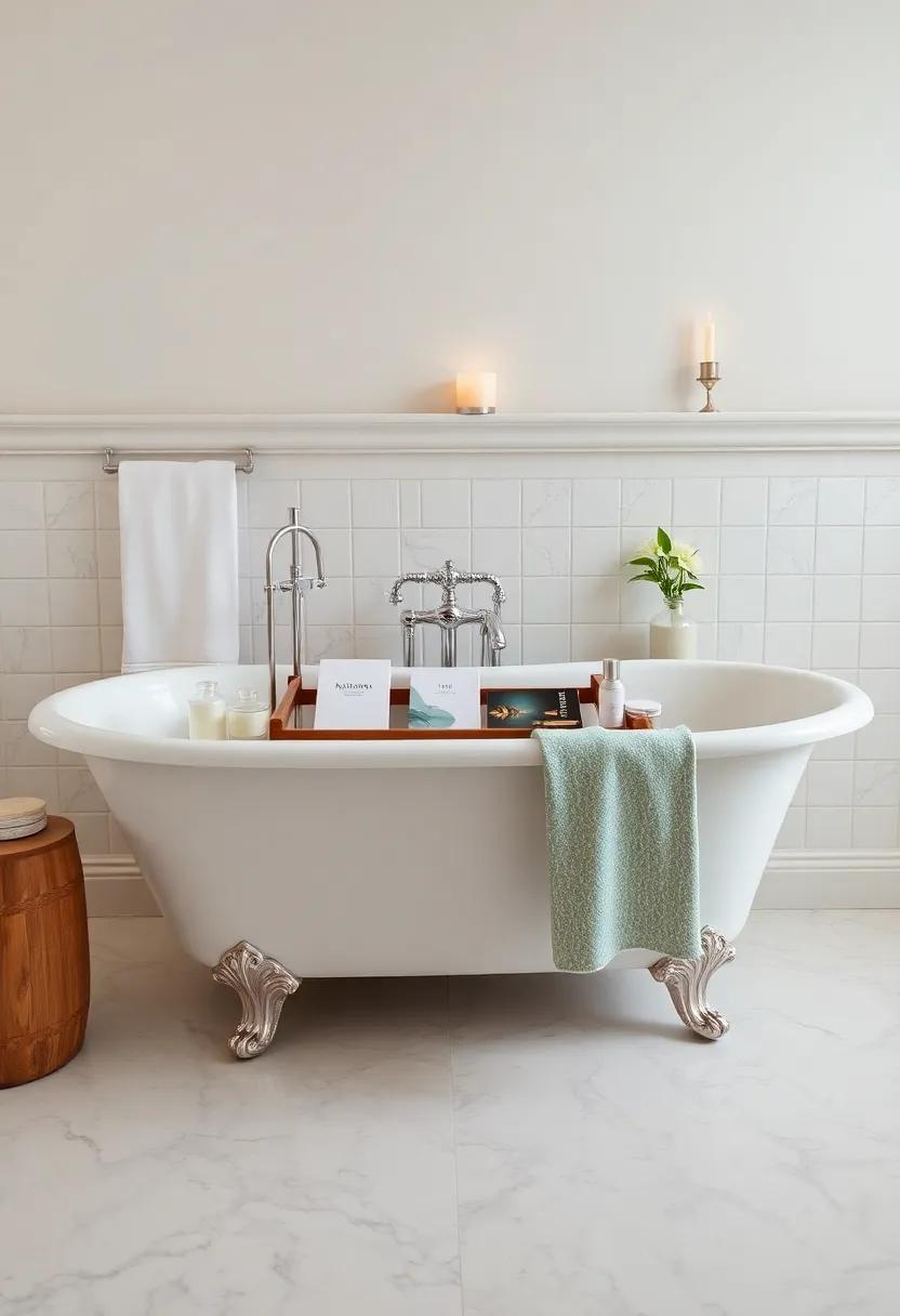 Classic Bathtub Caddy: A stylish way to indulge in long baths, holding everything from books to candles
