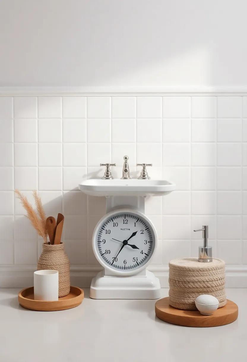 Classic bathroom Scale: A beautifully designed scale that functions as a piece of decor as much as a utility