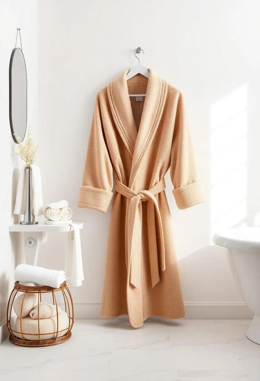High-Quality bathrobe: A plush, stylish robe adds luxury and is a perfect accessory for a classic bathroom