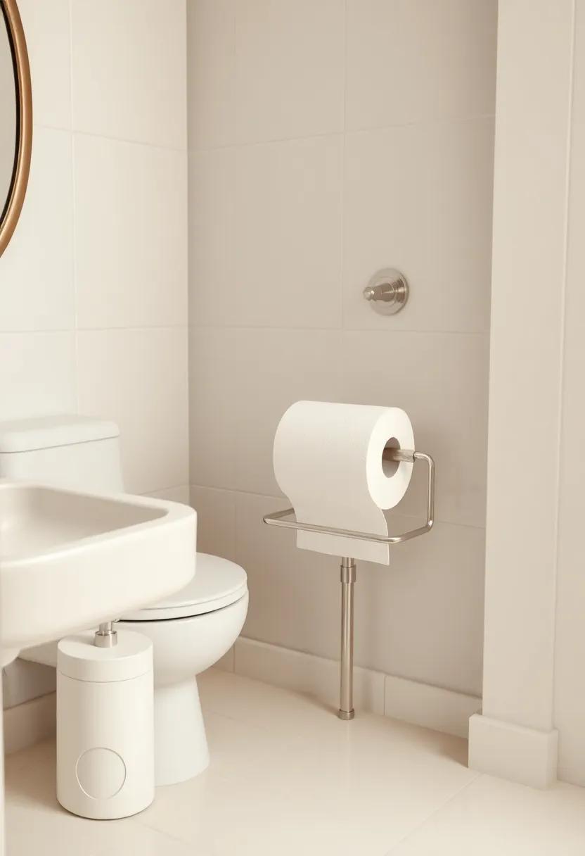 Retro-Style Toilet Paper Holder: Simple yet charming, these holders provide a nostalgic touch