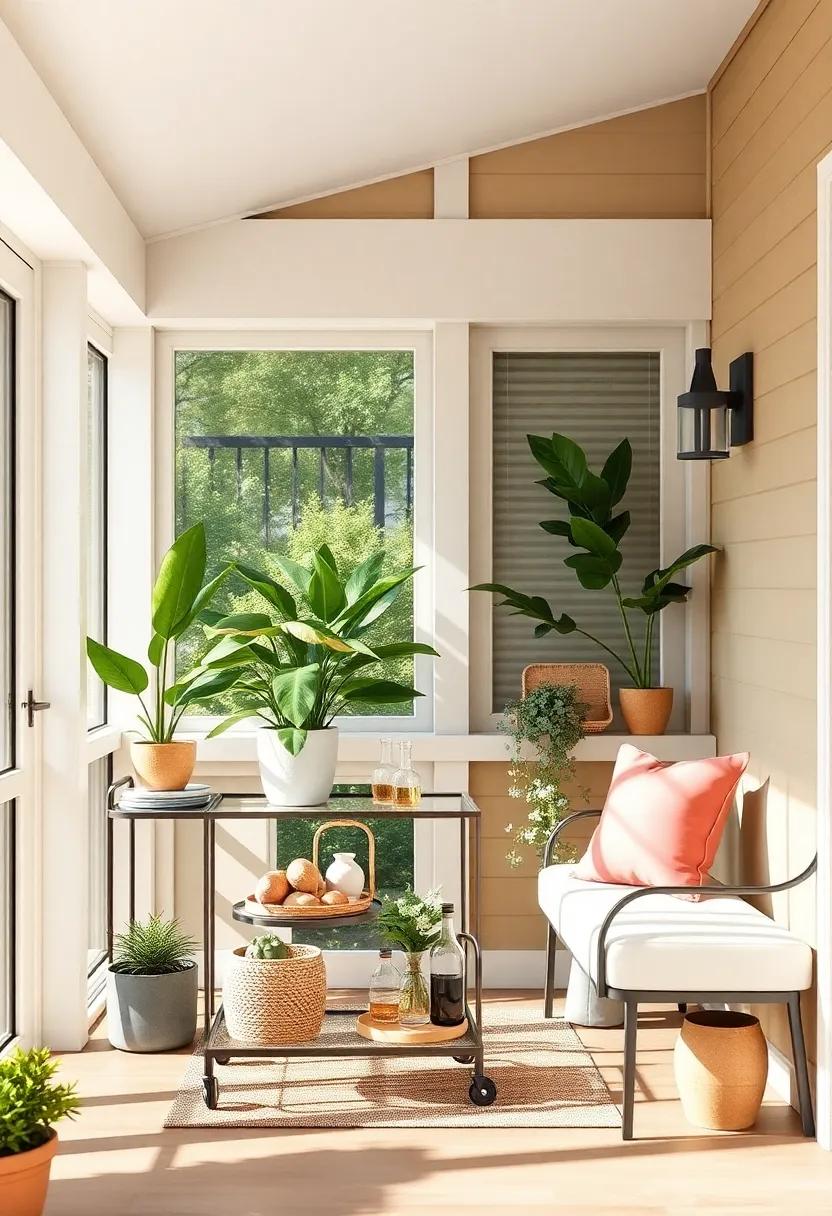 Create ⁤a Culinary Corner with Stylish Bar Carts​ and ⁤plants