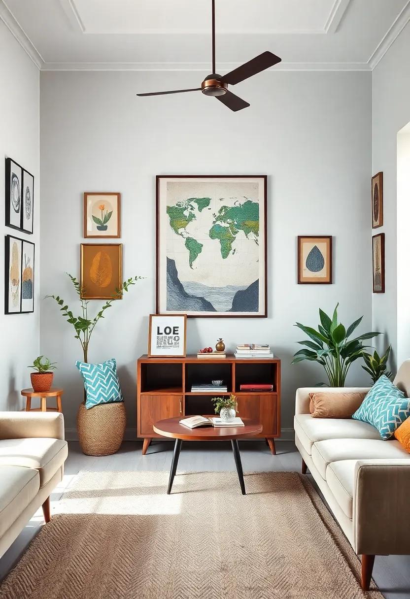 Display‌ personal mementos, such as travel souvenirs ⁤and family heirlooms, alongside artistic pieces to add a⁣ personal touch