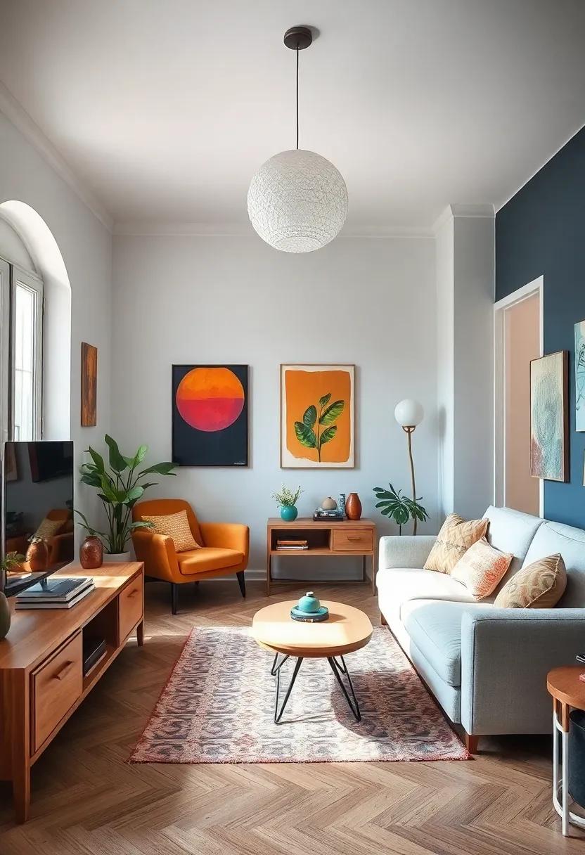 Use unexpected⁢ spaces creatively, such as painting the ceiling a bold color or hanging art in unconventional areas