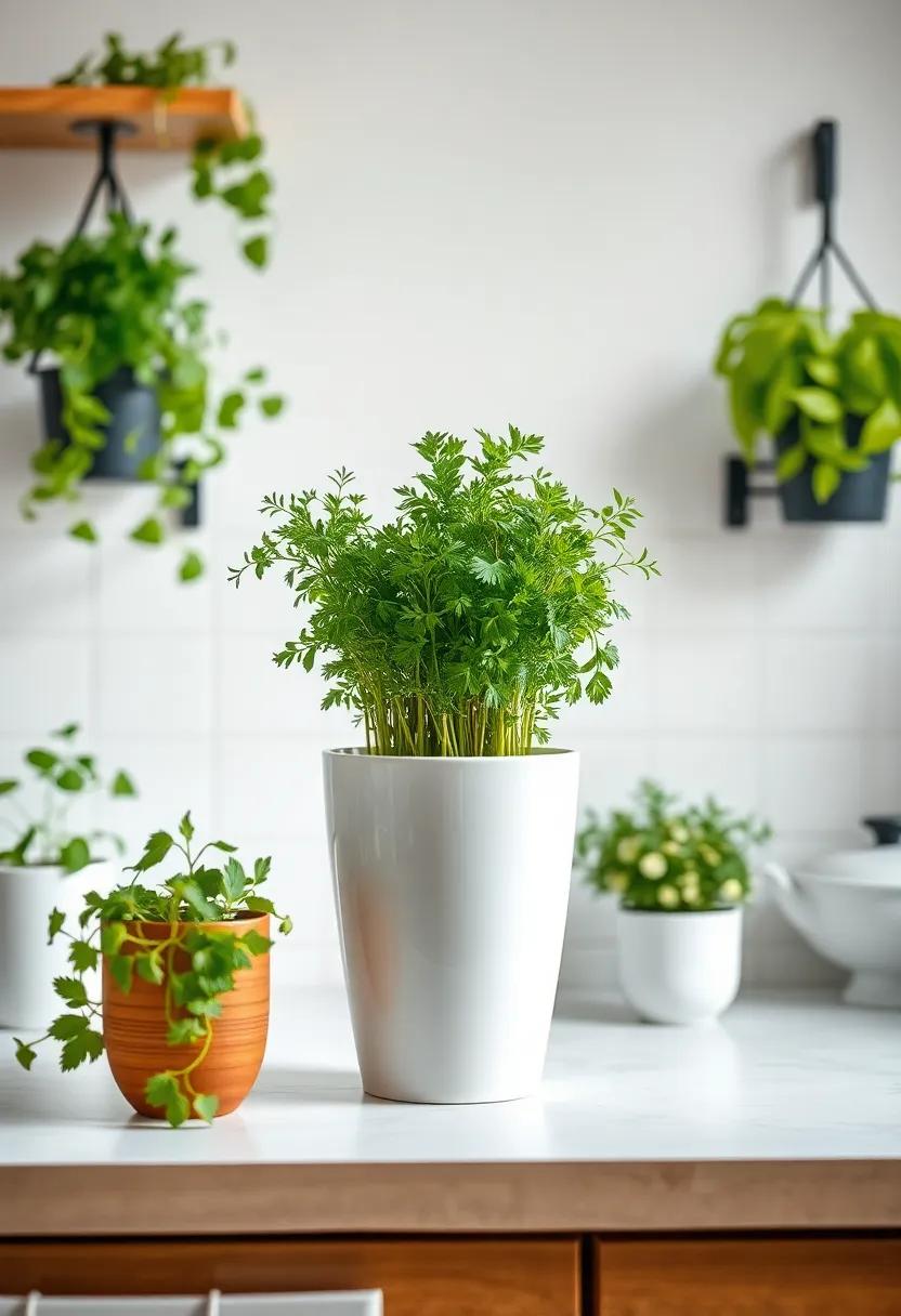 Fresh Herbs in Decorative Pots⁢ for a Touch of Nature