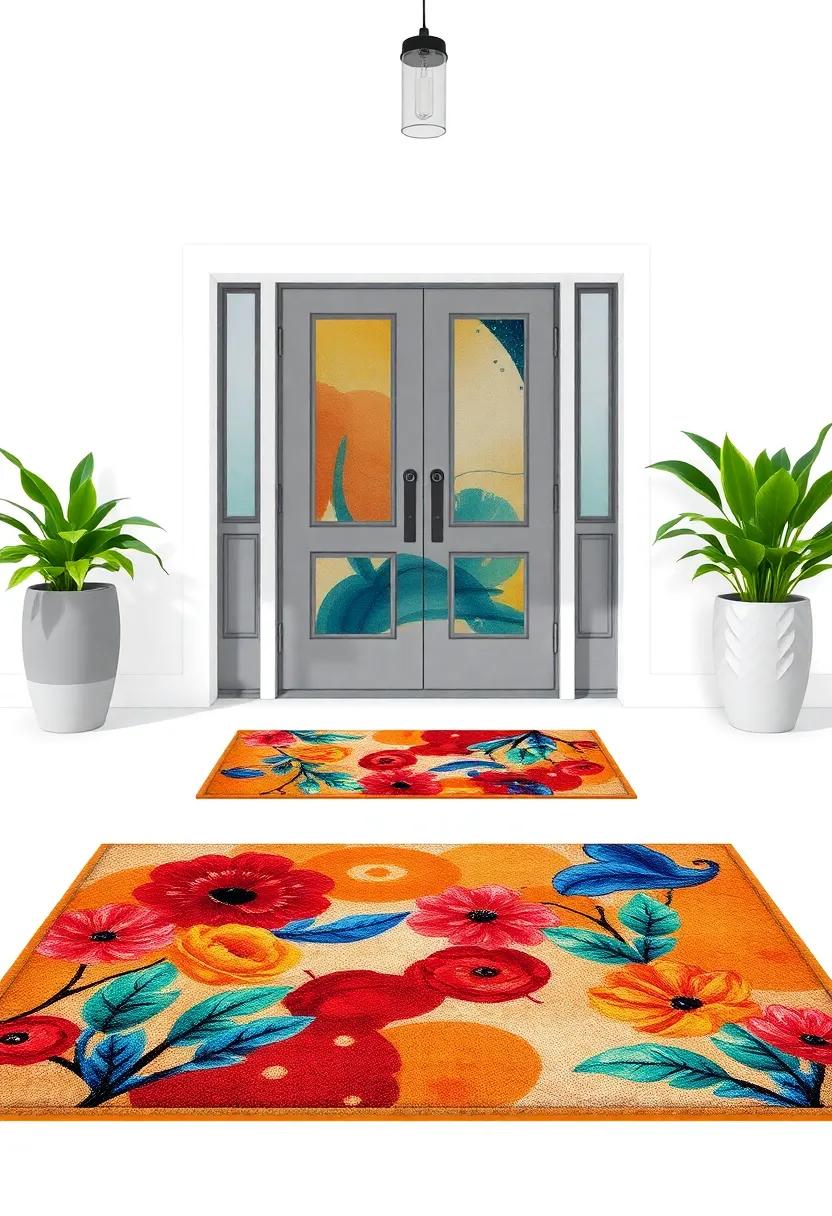 Artistic ⁢Printed Mats: Opt⁤ for a doormat that showcases vibrant ‍artwork or illustrations, transforming ⁣your entrance ⁢into an ⁣art gallery