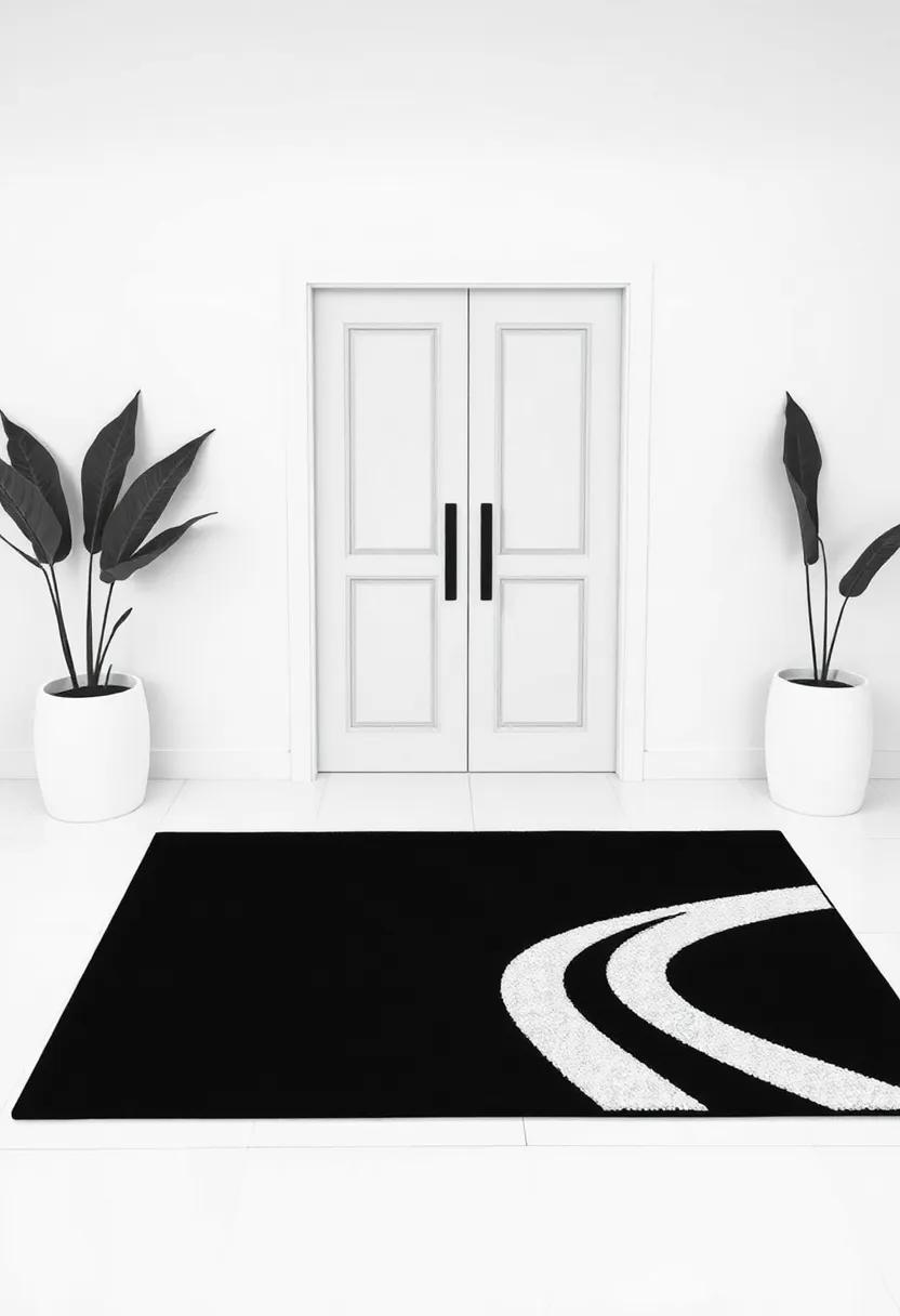 Minimalist⁤ Black and White⁤ Mats: Keep​ it sleek with a minimalist black and white doormat,offering a timeless look for any modern entryway
