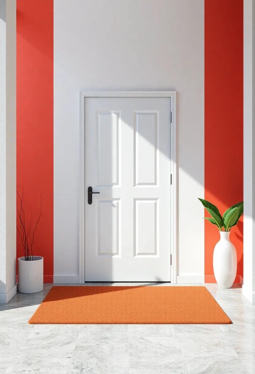 Striking Color Block Designs: Incorporate striking color block ‍patterns ​that enhance the‌ energetic ⁤vibe of your home’s entrance