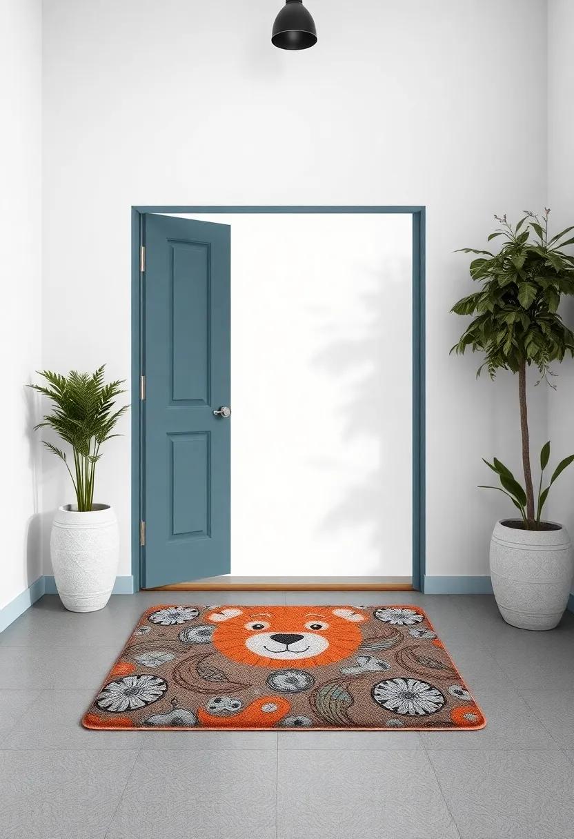 Whimsical Animal⁤ Prints: Incorporate fun and personality⁣ into ⁢your entry with doormats⁣ featuring cute animal motifs ⁣that delight guests