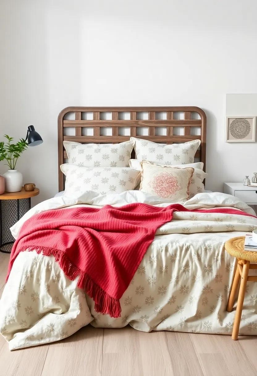 Designing a Dreamy Bedding Arrangement That Balances Patterns and Textures Effortlessly