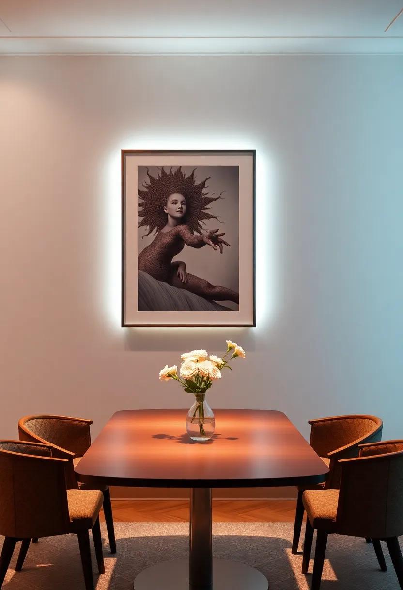 LED Backlit Art Frames: Combine modern technology with traditional art by using illuminated frames to highlight your favorite pieces
