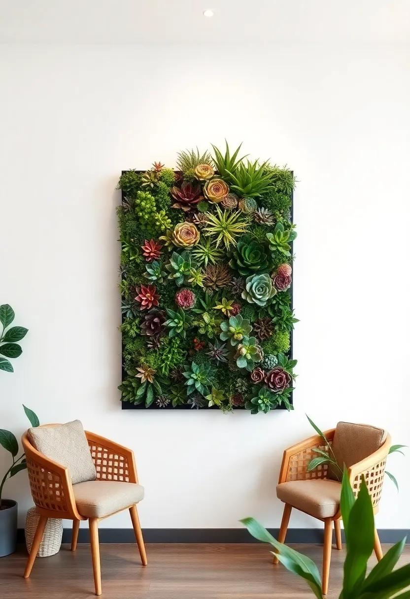 Succulent Wall Gardens: Create living art by installing a vertical garden of succulents that⁣ merges aesthetics with indoor‌ greenery