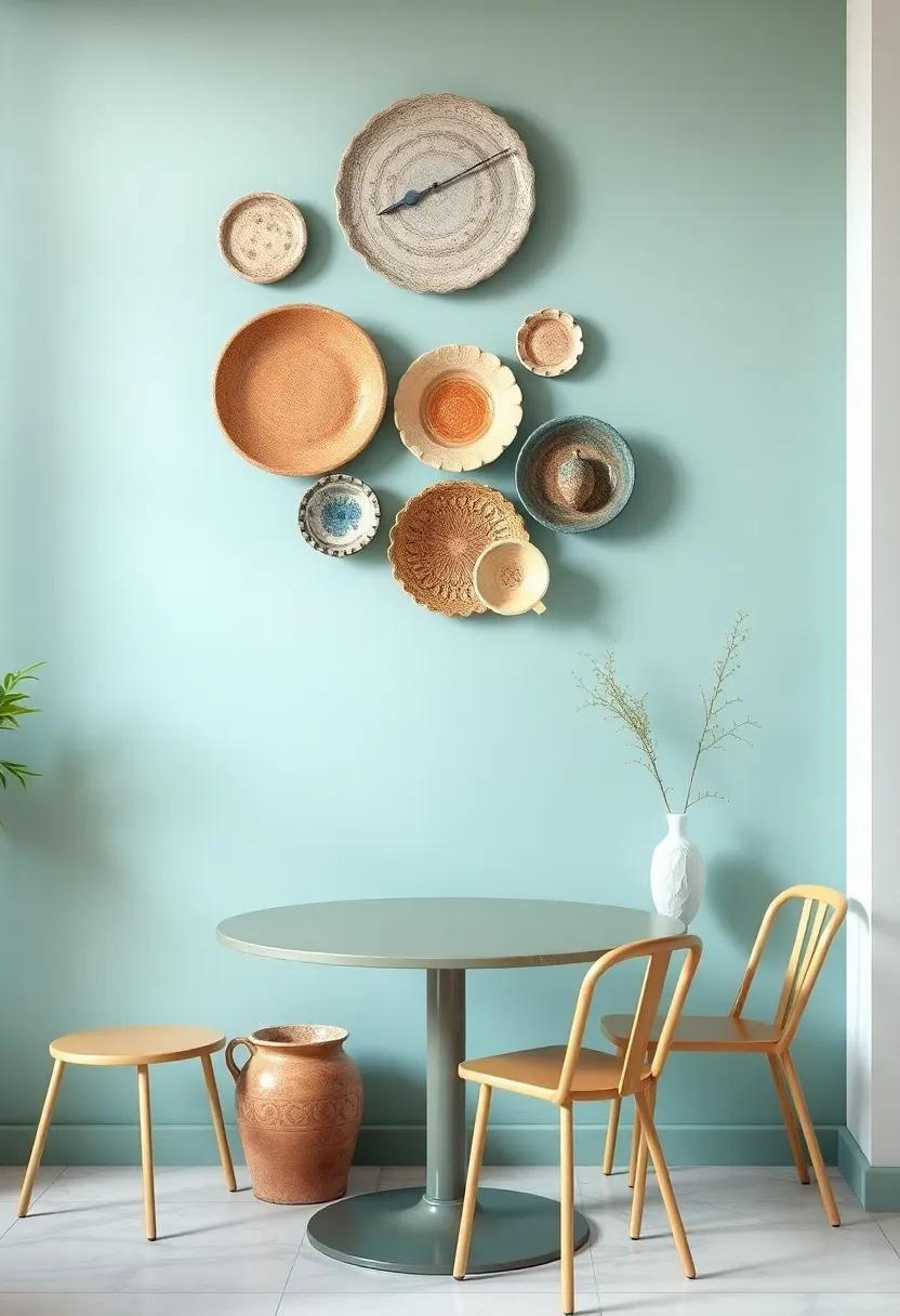 Handmade Ceramics: Display unique ceramic pieces on the wall ⁤for a ⁢touch of artistic ⁤flair and a hint of bohemian style