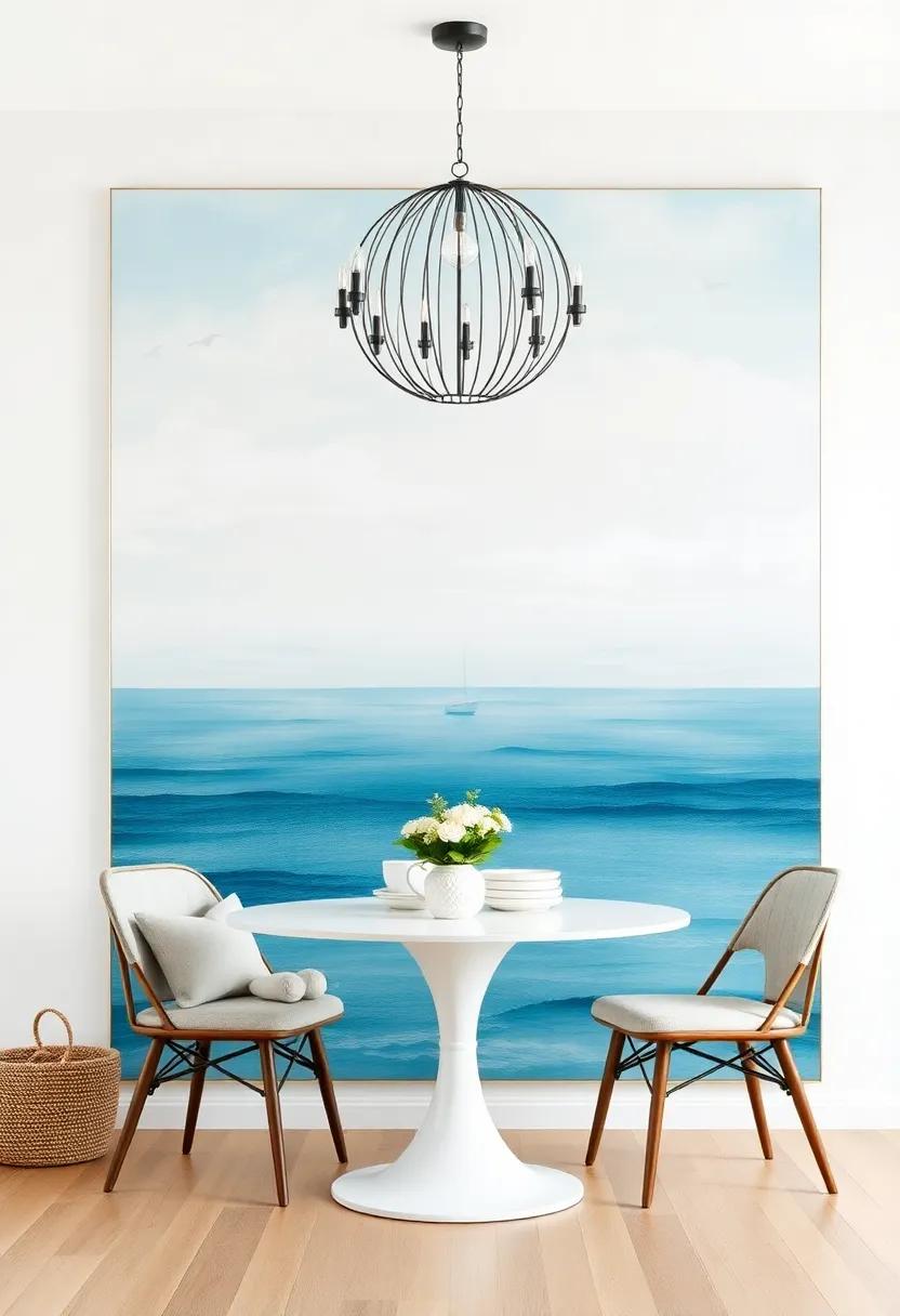 Coastal-Themed ‍Art: Bring the‌ serene vibes of the sea into your dining room with nautical paintings or prints that evoke relaxation