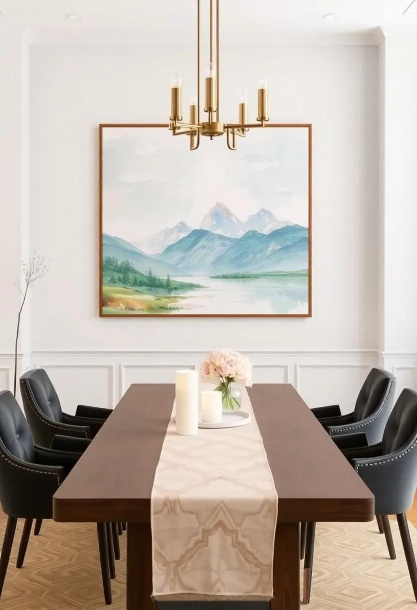 Watercolor Landscape Paintings: Capture the beauty of⁢ nature through soft​ watercolor‌ landscapes that ⁣transport⁤ diners to serene locales