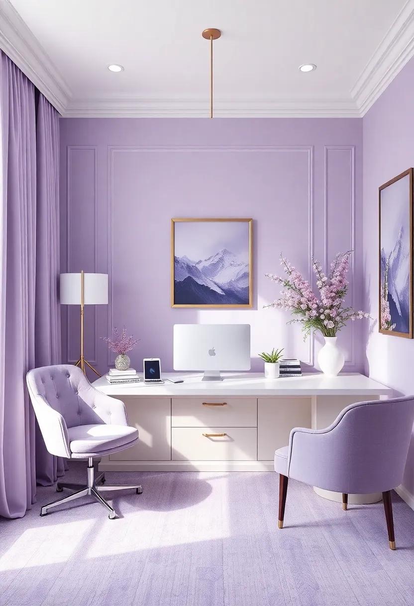 Transform Your Workspace With Calming Lavender accents That Inspire creativity