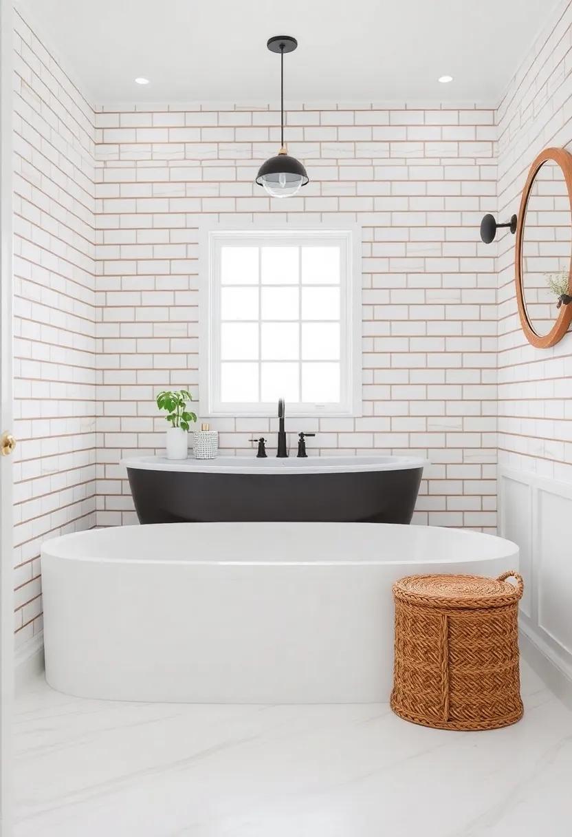 The Allure of Subway Tiles in Transforming Farmhouse ⁣Bathrooms