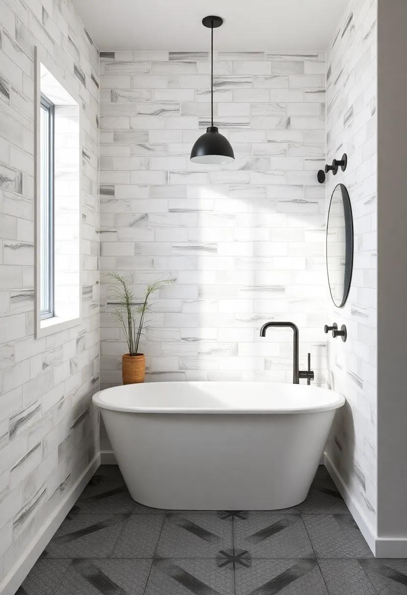 Highlighting Feature ​Walls with Bold‍ and ⁢Artistic Tile‌ Choices