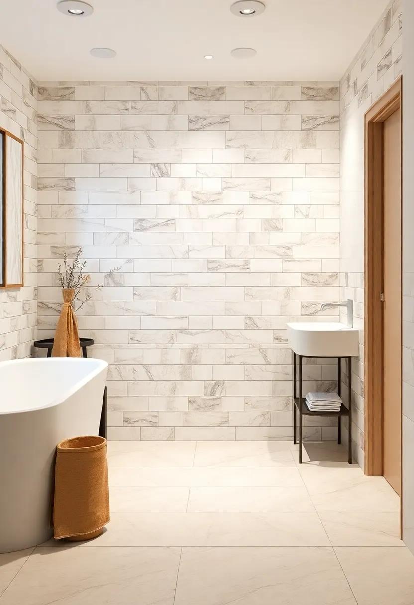Showcasing Subtle Elegance with​ Neutral Palette Bathroom Tiles