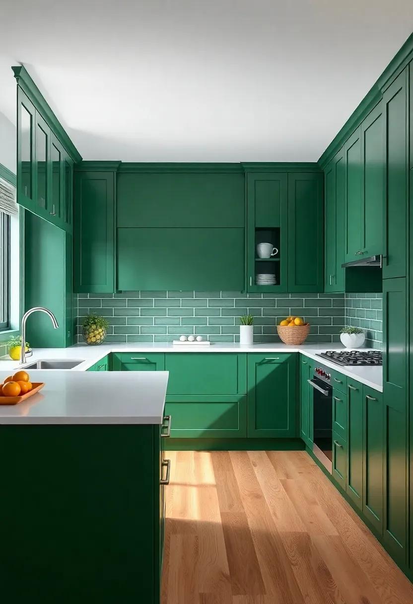 Functional Layouts: Maximizing Space in ‍a ⁤Forest Green Kitchen